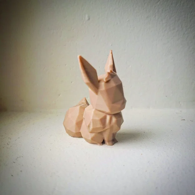 Mô hình Pokemon Eevee Low Poly - Tượng trang trí 3D siêu dễ thương - Image 2