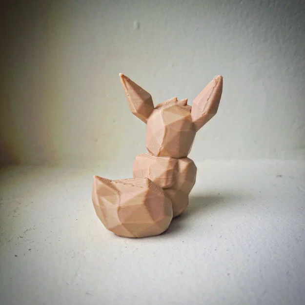 Mô hình Pokemon Eevee Low Poly - Tượng trang trí 3D siêu dễ thương - Image 3