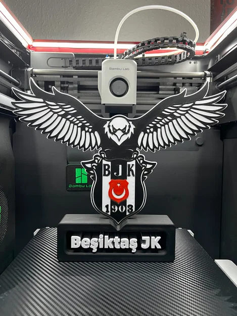 Mô hình trang trí 3D logo đại bàng Beşiktaş JK cực chất - Image 1