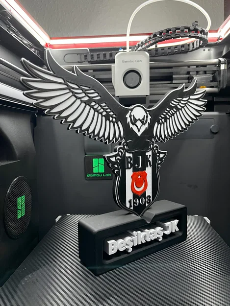 Mô hình trang trí 3D logo đại bàng Beşiktaş JK cực chất - Image 4