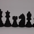Bộ cờ vua 3D thiết kế tiêu chuẩn có khe thêm trọng lượng - Thumbnail 1