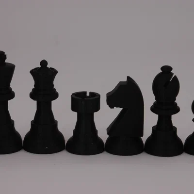 Bộ cờ vua 3D thiết kế tiêu chuẩn có khe thêm trọng lượng