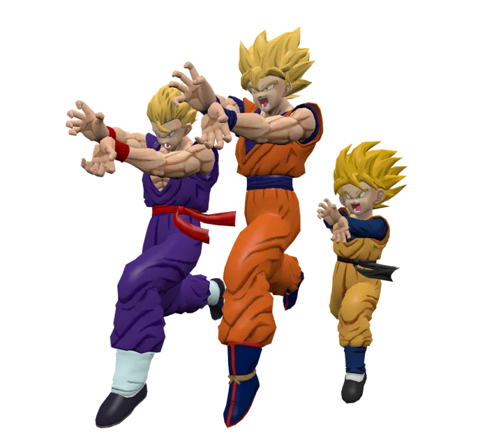 Mô hình 3D Family Kamehameha - Goku, Gohan và Goten cực chất - Image 1