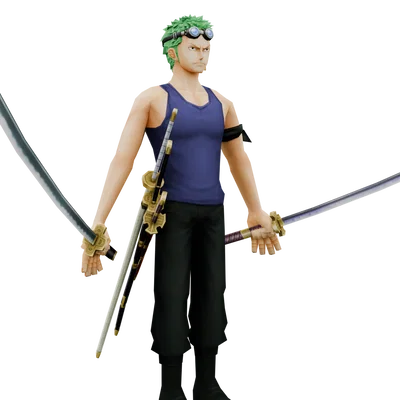 Mô hình 3D Roronoa Zoro Skypiea - One Piece cho người hâm mộ