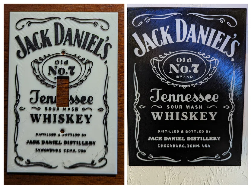 Bảng hiệu Jack Daniels Tennessee Whisky & nắp công tắc đèn – beer/liquor sign - Image 1