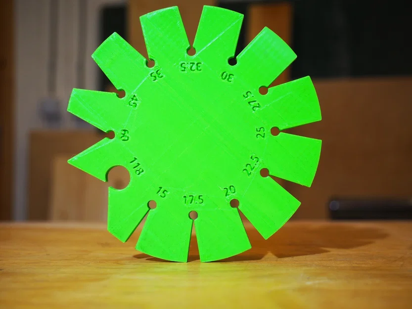 Thước đo góc mài dao, đục cầm tay (Bevel Angle Gauge) in 3D - Image 1