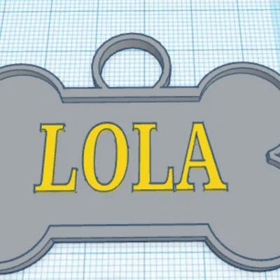 Bảng tên thú cưng hình xương (Dog Tag) - Thiết kế in 3D cá nhân hóa