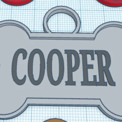 Bảng tên thú cưng hình xương (Dog Tag) - Thiết kế in 3D cá nhân hóa