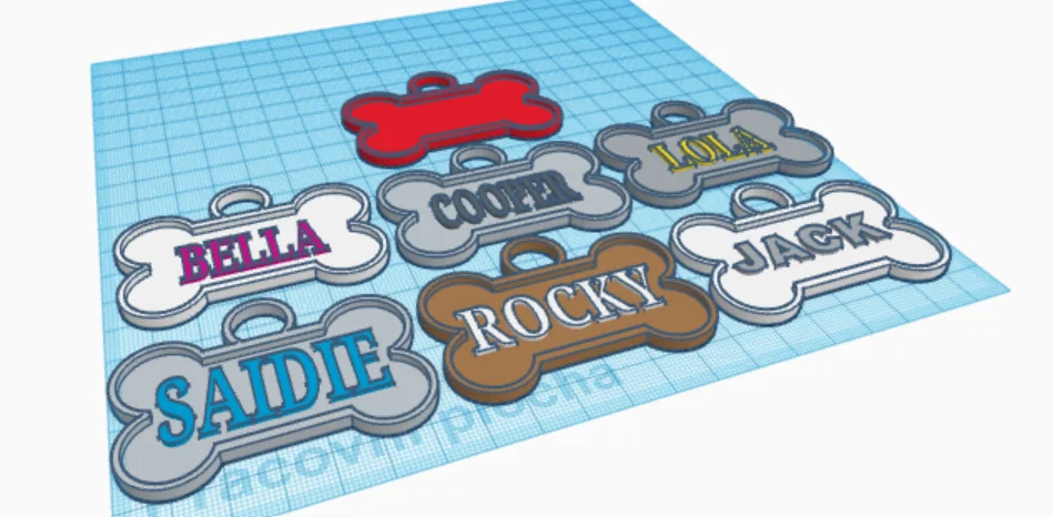 Bảng tên thú cưng hình xương (Dog Tag) - Thiết kế in 3D cá nhân hóa - Image 4