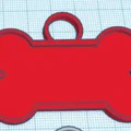 Bảng tên thú cưng hình xương (Dog Tag) - Thiết kế in 3D cá nhân hóa - Thumbnail 9