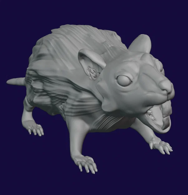 Bộ 5 mô hình Chuột Khổng Lồ (Giant Rat) 28mm cho game DnD - Image 1