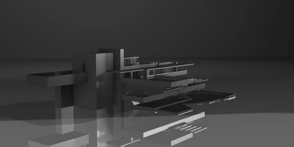 Mô hình Frank Lloyd Wright's Fallingwater - Image 6