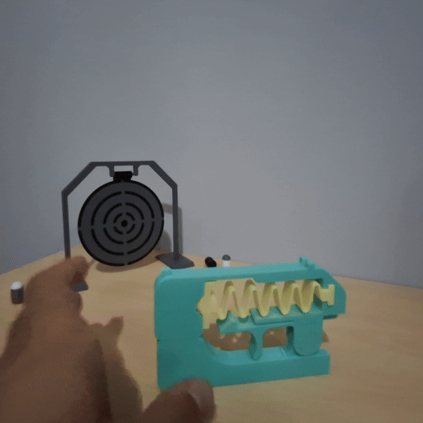 Súng lò xo gập gọn - Bắn đạn giả - Thumbnail 4