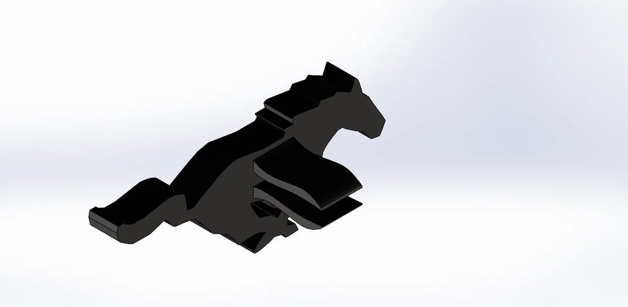 Kẹp logo Mustang gắn khe gió (air vent) trên xe - Image 3
