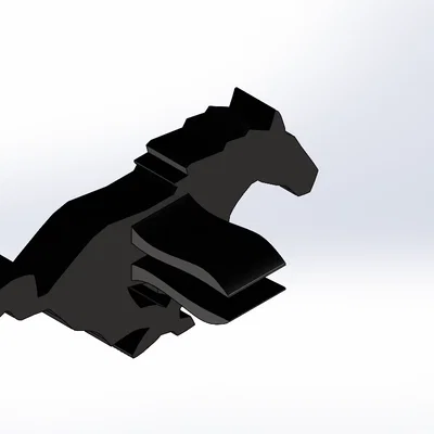 Kẹp logo Mustang gắn khe gió (air vent) trên xe