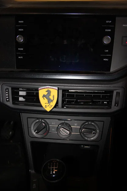 Kẹp logo Ferrari gắn khe gió (air vent) ô tô - Image 6