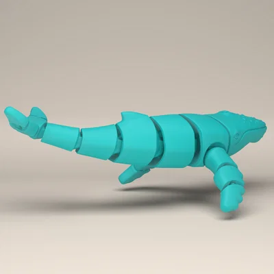 Mô hình Cá voi lưng gù linh hoạt (Articulated Humpback Whale) in 3D