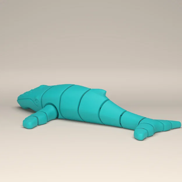 Mô hình Cá voi lưng gù linh hoạt (Articulated Humpback Whale) in 3D - Image 4
