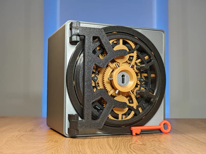 Két sắt in 3D với khóa lẫy (Vault with Lever Tumbler Lock) - Image 2