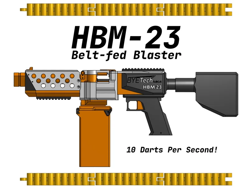 HBM-23 Belt-Fed Blaster (Mô hình Nerf tự chế) - Image 1