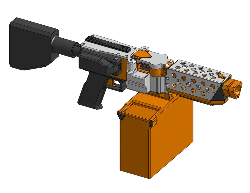 HBM-23 Belt-Fed Blaster (Mô hình Nerf tự chế) - Image 4