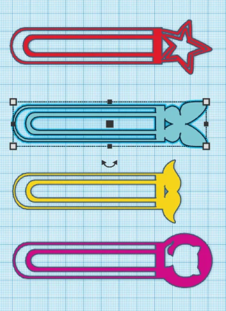 Bộ kẹp sách 3D Bookmark thiết kế sáng tạo dễ in tại nhà - Image 1