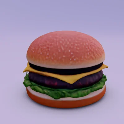 Mô hình bánh Burger 3D - Đồ chơi và đạo cụ trang trí độc đáo