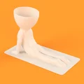 Mô hình chậu cây Robert Plant tập Yoga độc đáo để in 3D - Thumbnail 1