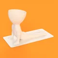 Mô hình chậu cây Robert Plant tập Yoga độc đáo để in 3D - Thumbnail 2