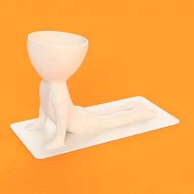 Mô hình chậu cây Robert Plant tập Yoga độc đáo để in 3D