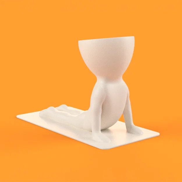 Mô hình chậu cây Robert Plant tập Yoga độc đáo để in 3D - Image 3