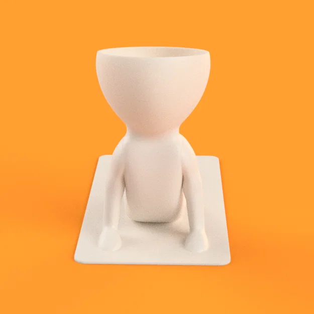 Mô hình chậu cây Robert Plant tập Yoga độc đáo để in 3D - Image 4