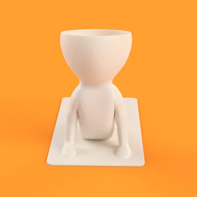 Mô hình chậu cây Robert Plant tập Yoga độc đáo để in 3D