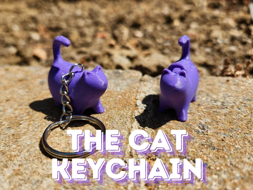 Móc khóa mèo 3D siêu dễ thương (The Cat Keychain) cho tín đồ in 3D - Image 1