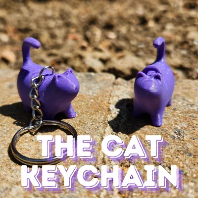 Móc khóa mèo 3D siêu dễ thương (The Cat Keychain) cho tín đồ in 3D