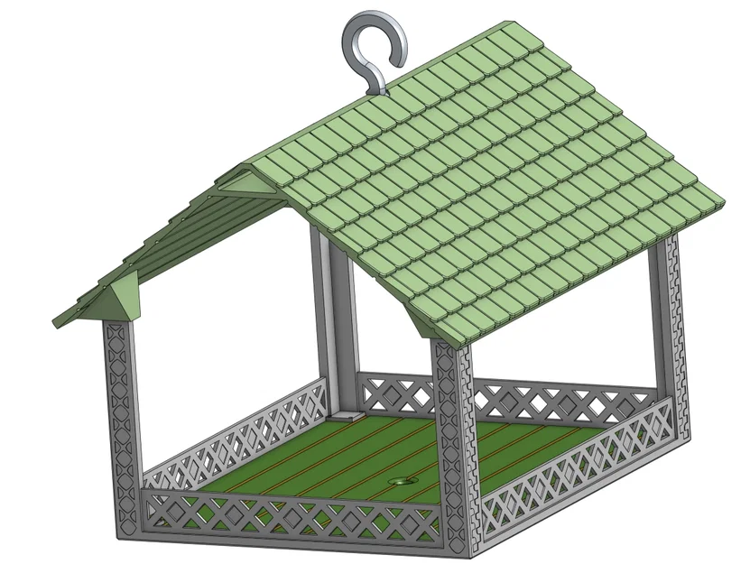 Mẫu in 3D máng ăn cho chim (Bird Feeder) treo sân vườn bền đẹp - Image 1
