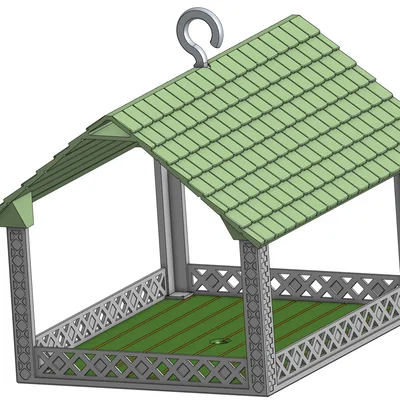 Mẫu in 3D máng ăn cho chim (Bird Feeder) treo sân vườn bền đẹp