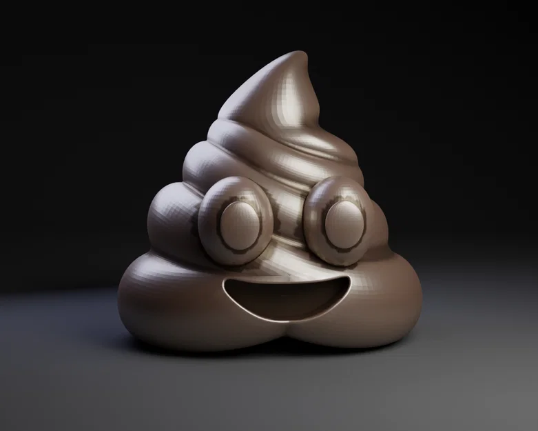 Mô hình trang trí Poop Emoji vui nhộn - In 3D dễ dàng - Image 1