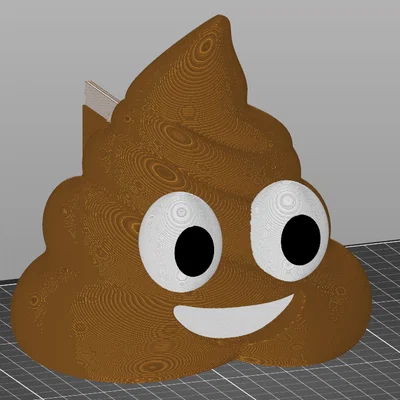 Mô hình 3D Poop Emoji vui nhộn - In màu siêu dễ bằng PrusaSlicer