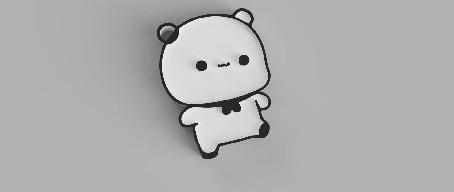 Móc khóa Dudu Bubu 3D đáng yêu - File in STL cho mọi người - Image 1