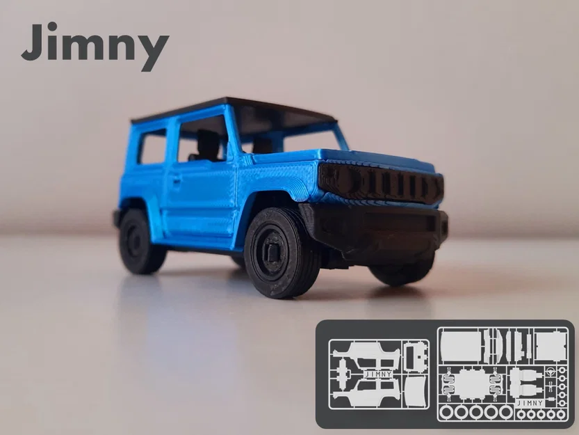 Mô hình lắp ráp 3D Suzuki Jimny Kit Card - Thiết kế có nhún thật - Image 1