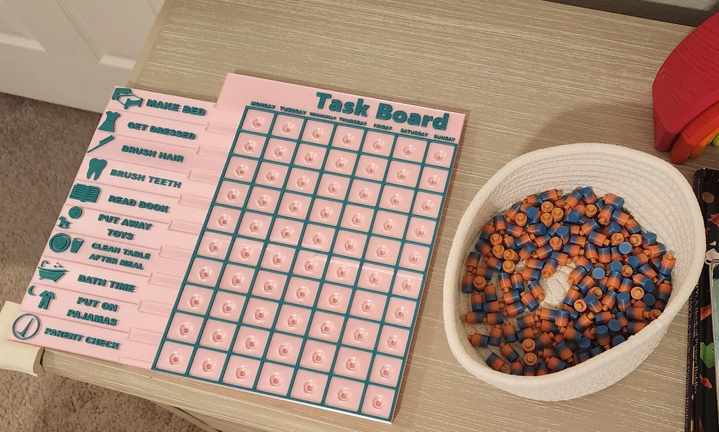 Bảng Peg Board Nhiệm Vụ/Việc Nhà (Task\Chore Peg Board) - Image 1