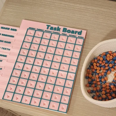 Bảng Peg Board Nhiệm Vụ/Việc Nhà (Task\Chore Peg Board)
