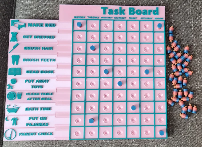 Bảng Peg Board Nhiệm Vụ/Việc Nhà (Task\Chore Peg Board) - Image 2