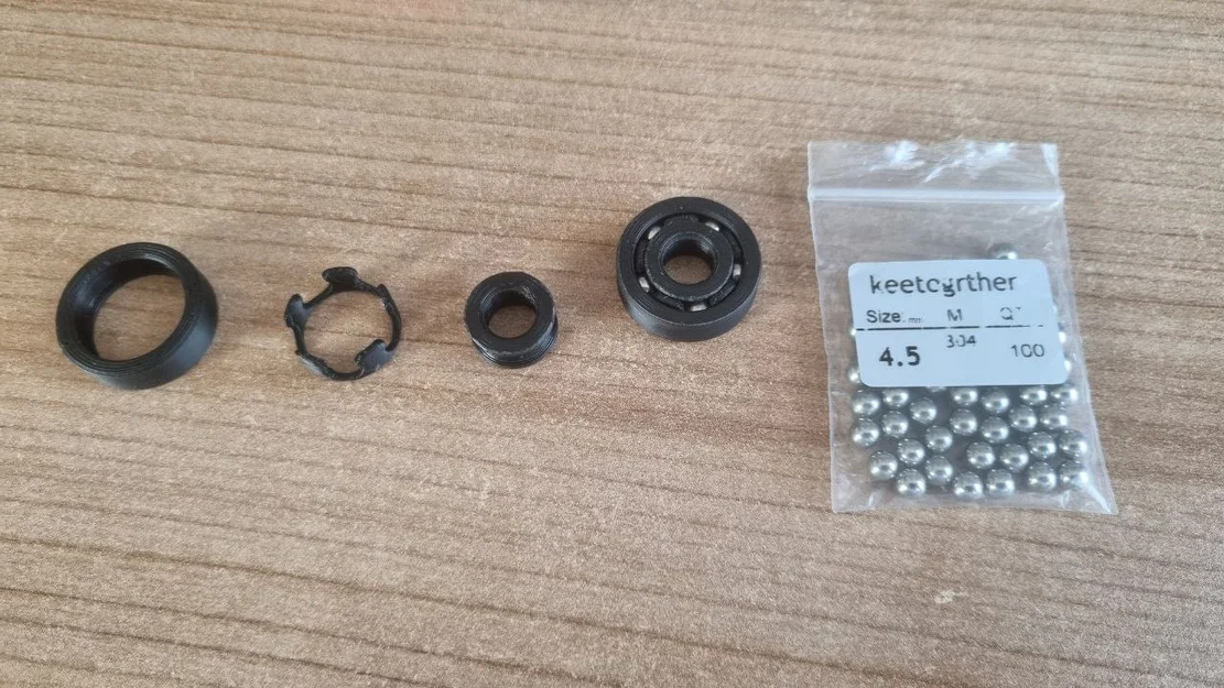 Tự in vòng bi 608 3D sử dụng bi thép 4.5mm cực đơn giản - Image 1