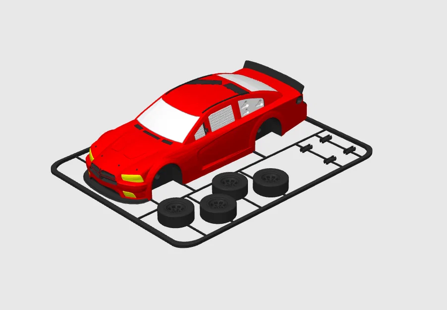 Mô hình xe đua 2013 Dodge Charger dạng Kit Card cực chất để in 3D - Image 1