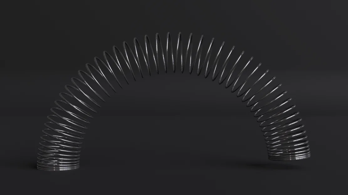 Mô hình lò xo đồ chơi Slinky cổ điển thiết kế chuẩn 3D - Image 1