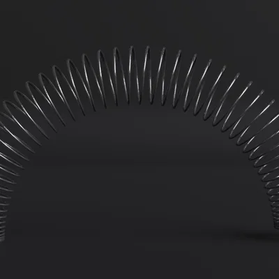 Mô hình lò xo đồ chơi Slinky cổ điển thiết kế chuẩn 3D