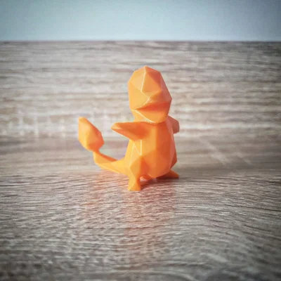 Mô hình Charmander Low Poly - Đồ trang trí Pokemon in 3D ấn tượng