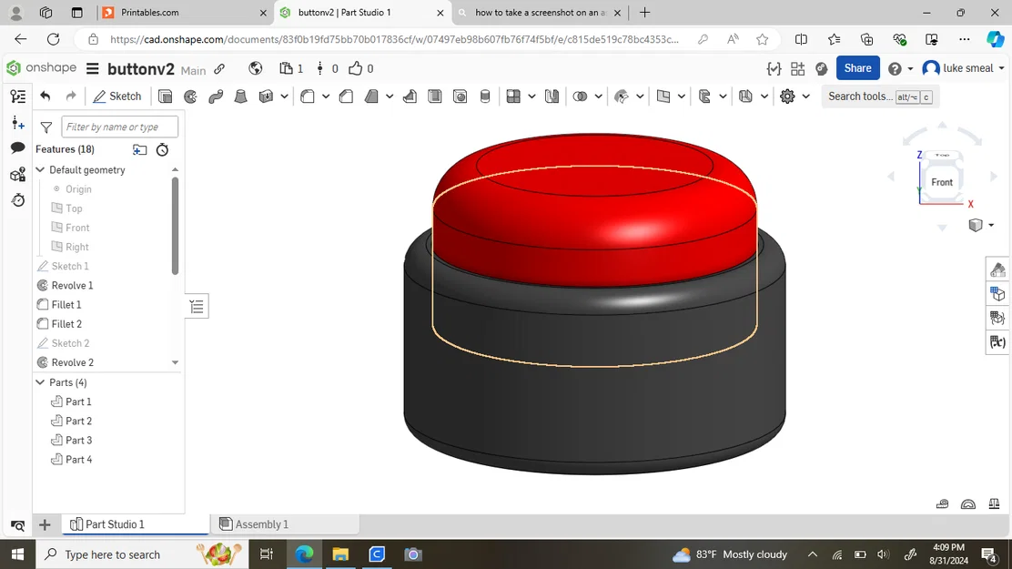 Mô hình nút bấm khẩn cấp BIG Red Button thiết kế 3D sáng tạo - Image 2